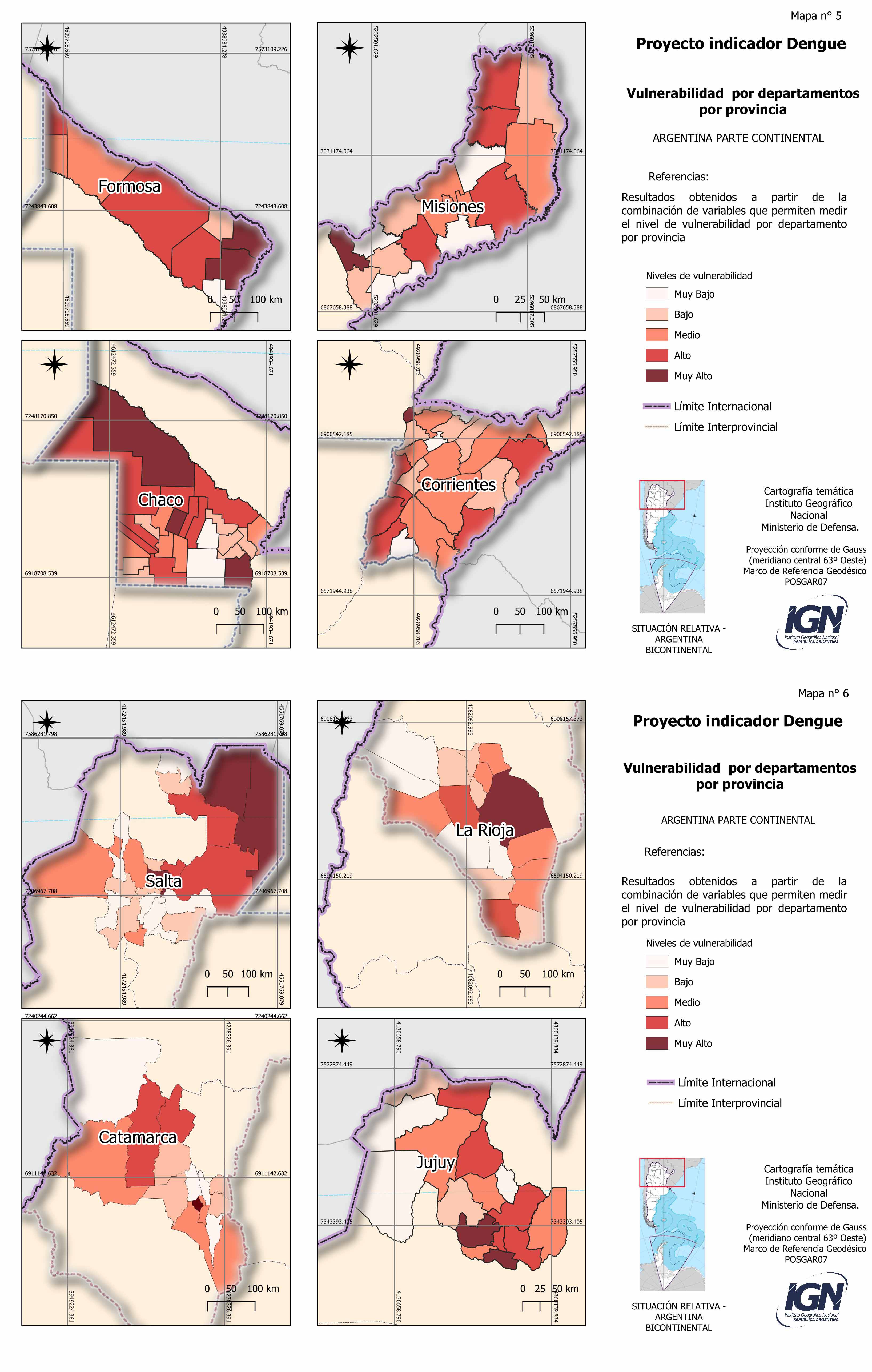 Mapas de vulnerabildiad por provincia